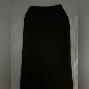Classic Black midi Skirt with flap on front